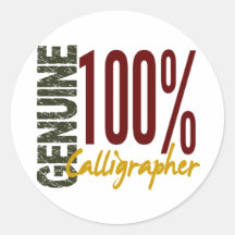 Calligraphe véritable autocollants