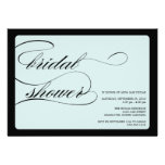 {calligraphy} bridal shower invitation