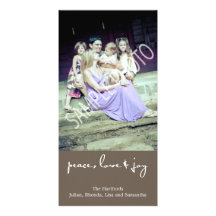 Calligraphy Salutations Holiday Card Photo Card