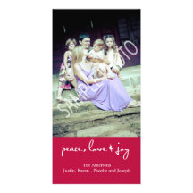 Calligraphy Salutations Holiday Photo Card