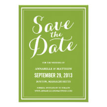 Calligraphy Save the Date Announcement