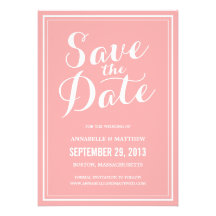 Calligraphy Save the Date Announcement