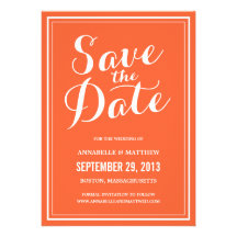 Calligraphy Save the Date Announcement