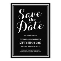 Calligraphy Save the Date Announcement