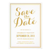 Calligraphy Save the Date Announcement