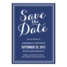 Calligraphy Save the Date Announcement