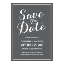 Calligraphy Save the Date Announcement
