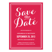 Calligraphy Save the Date Announcement