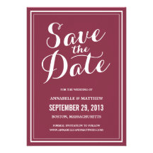 Calligraphy Save the Date Announcement