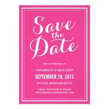 Calligraphy Save the Date Announcement