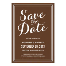Calligraphy Save the Date Announcement