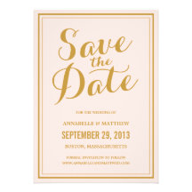 Calligraphy Save the Date Announcement