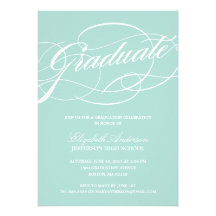 Calligraphy Script Graduation Invitation