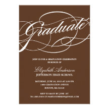 Calligraphy Script Graduation Invitation