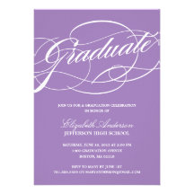 Calligraphy Script Graduation Invitation