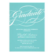 Calligraphy Script Graduation Invitation
