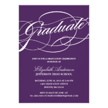Calligraphy Script Graduation Invitation