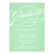 Calligraphy Script Graduation Invitation