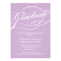 Calligraphy Script Graduation Invitation