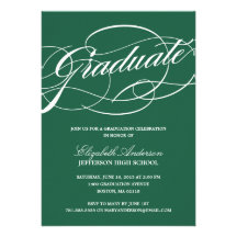 Calligraphy Script Graduation Invitation