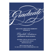 Calligraphy Script Graduation Invitation