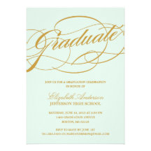 Calligraphy Script Graduation Invitation