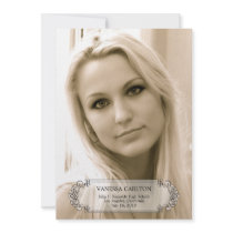 Calligraphy Swirls Photo Graduation Announcement