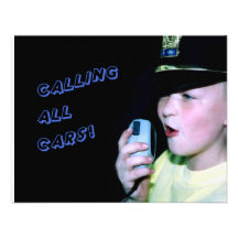 Calling All Cars! (Little Officer 6) Invitation
