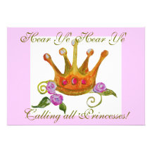 Calling all Princesses Invite