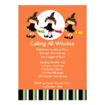 Calling all Witches Halloween Invitation