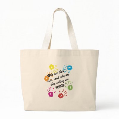 Calling Me Mom Mom Humour Canvas Bag by jadeddesigns