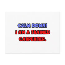 Calm Down .. I am a Trained Carpenter