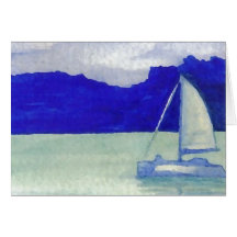 Calm Easy Sailing  CricketDiane Ocean Art Card