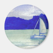 Calm Easy Sailing  CricketDiane Ocean Art Refrigerator Magnet