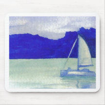 Calm Easy Sailing  CricketDiane Ocean Art Mouse Pad