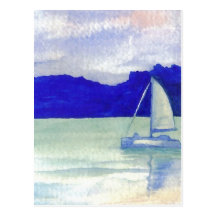 Calm Easy Sailing  CricketDiane Ocean Art Postcards
