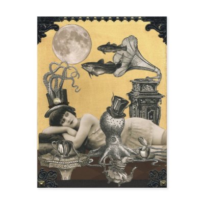 Calypso Steampunk Postcard by WinonaCookie