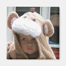 Cam in towel refrigerator magnets