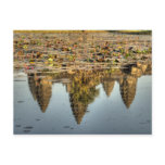 Cambodia, Angkor Wat. Reflection of temple Post Cards