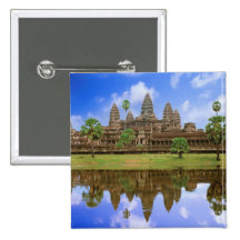 Cambodia, Kampuchea, Angkor Wat temple. Button