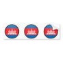 Cambodia quality Flag Circle Bumper Stickers