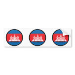 Cambodia Roundel quality Flag Bumper Sticker