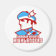 Cambria Heights Highlander Logo Design Fridge Magnet