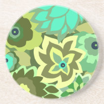 CAMBRIA in Shades of Green Beverage Coasters