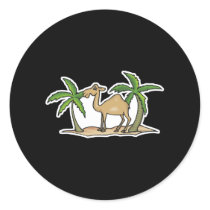 camel and palm trees sticker