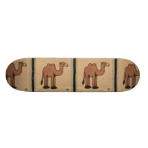 Camel - Colourful Antiquarian Book Illustration Custom Skate Board