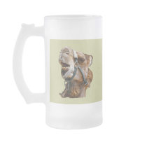 Camel Frosted Glass Mug