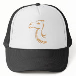 Camel in Swish Drawing Style Mesh Hat