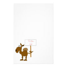 Camel With Sign To Do List Template Stationery Design