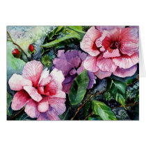 camellia greeting card